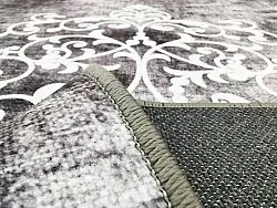Alfombra Wilton - Santi (gris oscuro/blanco)