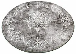 Alfombras redondeadas - Santi (gris oscuro/blanco)