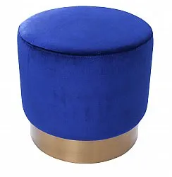 Puf de terciopelo (azul)