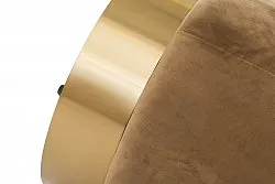 Puf de terciopelo (marrón)