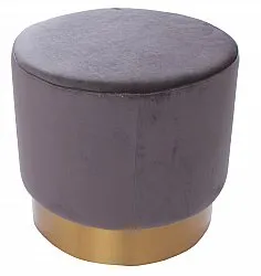 Puf de terciopelo (gris)
