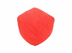 Puf de patrón de algodón - Silje (roja)