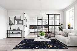 Alfombra Wilton - Cesina (negro/oro)