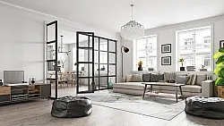 Alfombra Wilton - Manilva (gris/blanco/dorado)