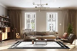 Alfombra Wilton - Amaliada (negro/blanco)