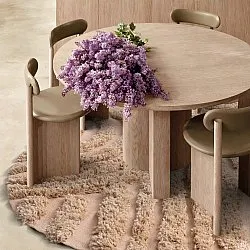 Alfombras redondeadas - Cazorla Natural Cotton Shaggy (beige)