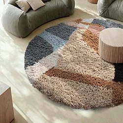 Alfombras redondeadas - Cefalu Natural Cotton Shaggy (multicolor)