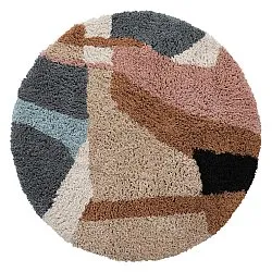 Alfombras redondeadas - Cefalu Natural Cotton Shaggy (multicolor)