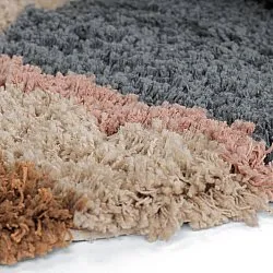Alfombras redondeadas - Cefalu Natural Cotton Shaggy (multicolor)