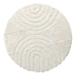 Alfombras redondeadas - Lindos Natural Cotton Shaggy (blanco)