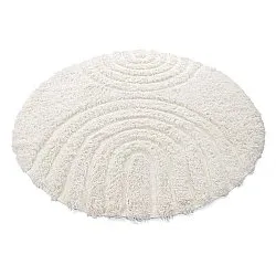 Alfombras redondeadas - Lindos Natural Cotton Shaggy (blanco)