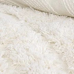 Alfombras redondeadas - Lindos Natural Cotton Shaggy (blanco)