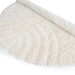 Alfombras redondeadas - Lindos Natural Cotton Shaggy (blanco)
