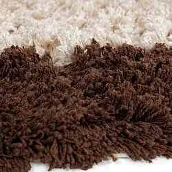 Alfombras redondeadas - Sagres Natural Cotton Shaggy (blanco roto/marrón)