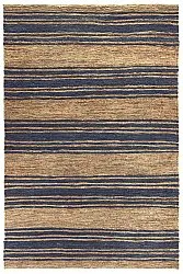 Alfombra de yute - Kayes (yute/azul)