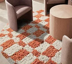 Alfombras redondeadas - Atrani Natural Cotton Shaggy (naranja)
