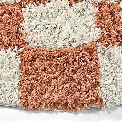 Alfombras redondeadas - Atrani Natural Cotton Shaggy (naranja)