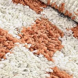 Alfombras redondeadas - Atrani Natural Cotton Shaggy (naranja)