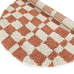 Alfombras redondeadas - Atrani Natural Cotton Shaggy (naranja)