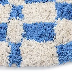 Alfombras redondeadas - Atrani Natural Cotton Shaggy (azul)