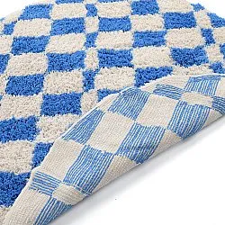 Alfombras redondeadas - Atrani Natural Cotton Shaggy (azul)