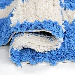 Alfombras redondeadas - Atrani Natural Cotton Shaggy (azul)