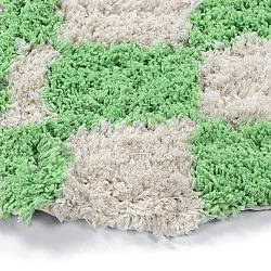 Alfombras redondeadas - Atrani Natural Cotton Shaggy (verde)