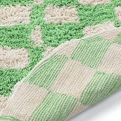 Alfombras redondeadas - Atrani Natural Cotton Shaggy (verde)
