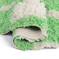 Alfombras redondeadas - Atrani Natural Cotton Shaggy (verde)