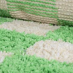 Alfombras redondeadas - Atrani Natural Cotton Shaggy (verde)