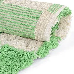 Alfombras redondeadas - Atrani Natural Cotton Shaggy (verde)