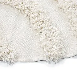 Alfombras redondeadas - Cazorla Natural Cotton Shaggy (blanquecino)
