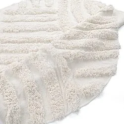 Alfombras redondeadas - Cazorla Natural Cotton Shaggy (blanquecino)