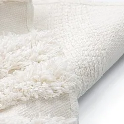Alfombras redondeadas - Cazorla Natural Cotton Shaggy (blanquecino)