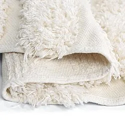 Alfombras redondeadas - Cazorla Natural Cotton Shaggy (blanquecino)