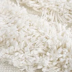 Alfombras redondeadas - Cazorla Natural Cotton Shaggy (blanquecino)