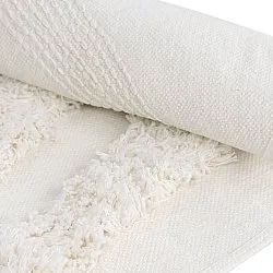 Alfombras redondeadas - Cazorla Natural Cotton Shaggy (blanquecino)