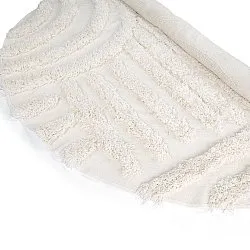 Alfombras redondeadas - Cazorla Natural Cotton Shaggy (blanquecino)