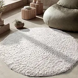 Alfombras redondeadas - Combarro Solid Cotton Shaggy (crema)
