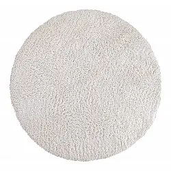 Alfombras redondeadas - Combarro Solid Cotton Shaggy (crema)