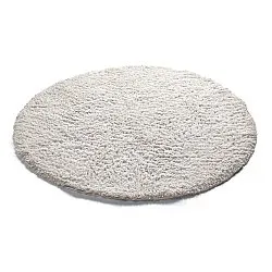 Alfombras redondeadas - Combarro Solid Cotton Shaggy (crema)