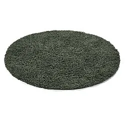 Alfombras redondeadas - Combarro Solid Cotton Shaggy (verde)