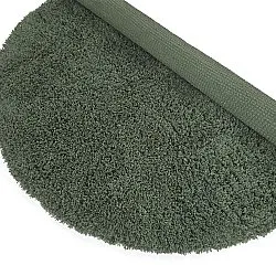 Alfombras redondeadas - Combarro Solid Cotton Shaggy (verde)
