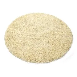Alfombras redondeadas - Combarro Solid Cotton Shaggy (amarillo claro)