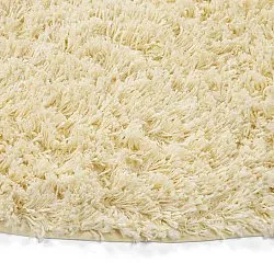 Alfombras redondeadas - Combarro Solid Cotton Shaggy (amarillo claro)