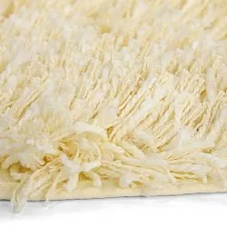 Alfombras redondeadas - Combarro Solid Cotton Shaggy (amarillo claro)