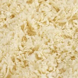 Alfombras redondeadas - Combarro Solid Cotton Shaggy (amarillo claro)
