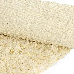 Alfombras redondeadas - Combarro Solid Cotton Shaggy (amarillo claro)