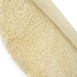 Alfombras redondeadas - Combarro Solid Cotton Shaggy (amarillo claro)