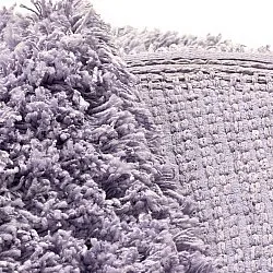 Alfombras redondeadas - Combarro Solid Cotton Shaggy (violeta claro)